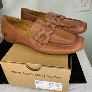 Born Belmont brown Leather Slip-On Loafers women size 9 M